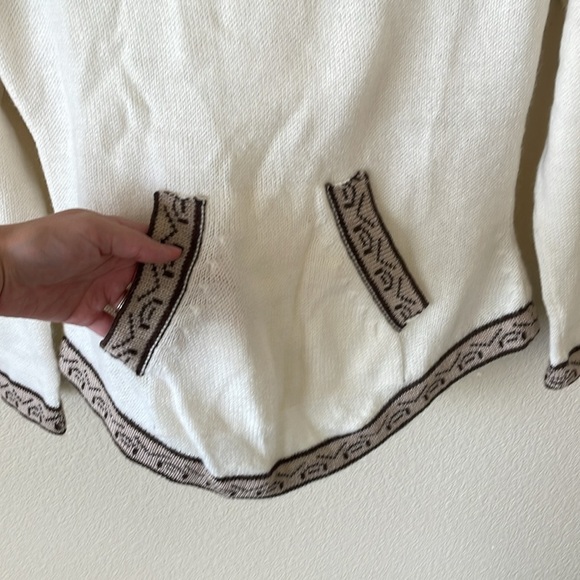 Artesania Hand Knit Alpaca Wool Blend Fair Isle Sweater S Hoodie Cozycore Hygge - Picture 6 of 11